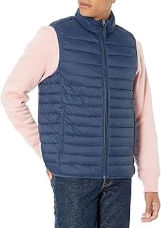 Amazon Essentials Mens Lightweight Water-Resistant Packable Puffer Vest