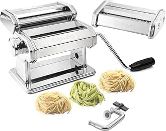 Pasta Maker Machine (177) By Cucina Pro - Heavy Duty Steel C