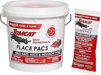 Tomcat Bromethalin Place Pacs Bait, Pest Control for Agricultural Buildings and Homes, Kill Rats and Mice