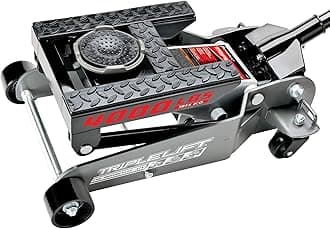 2 Ton Triple Lift Floor Jack, Works on Cars, Trucks, Motorcycles, ATV's, Transmissions, 4-3/4 to 17 in. Range, Wide and Stable, Locking Safety Bar - 620422E