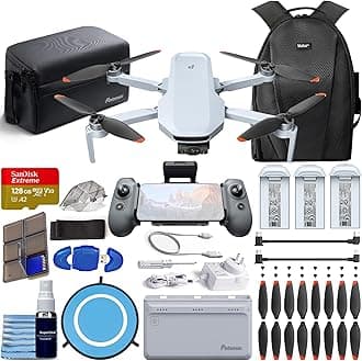 ATOM 2 Drone Fly More Combo (96-Min Flight) with 4K Video, 8K Photo, Under 249g, 6.2 mile Transmission, AI Track, Vertical Shooting + 128GB Card + Pilot Kit