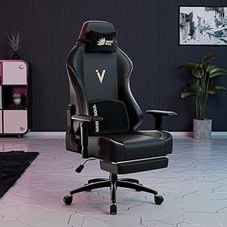 Green Soul Vision Pro Multi-Functional Ergonomic Gaming Chair, Leatherette Upholstery, 4D Armrests, Integrated Footrest, Sturdy Metal Base & 180° Back Recline (Black) Installation Provided