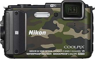 Nikon Digital Camera COOLPIX AW130 Camouflage Green [International Version, No Warranty]