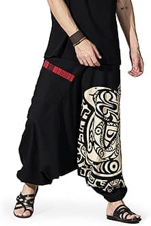 mens Men's Premium Low Crotch Loose Baggy Boho Hippie Harem Pants Harem Pant (pack of 20)
