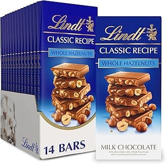 CLASSIC RECIPE Whole Hazelnut Milk Chocolate Candy Bar, Milk Chocolate Candy, 5.3 oz. (14 Pack)