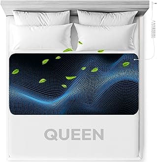 Grounding Sleeping Mat for Bed - Queen Size Mattress Cover Pads (27"x60") Product Kit for Feet Sleep Rest Yoga Workout Pain Relief Balance Wellness - Earth Connected Grounded PMF Mat (Queen)