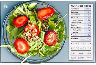 Greater Goods Digital Nutrition Scale – Accurate Macro and Calorie Tracking for Meal Prep, Weight Loss, and Healthy Eating | 2,000 Built-in Foods, Intuitive Nutrition Label Display, 11lb Cap, Blue