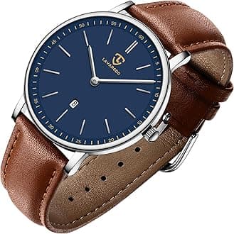 BEN NEVISMens Watches, Minimalist Fashion Simple Wrist Watch for Men Analog Date with Leather Strap