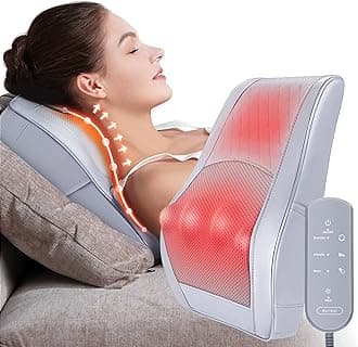 - Boriwat Neck and Shoulder Massager with Heat, Shiatsu Massage Pillow with 3D Deep Tissue Kneading for Back Legs Foot Body Pain Relief,at Home Office Car, for Mom & Dad