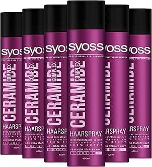 Ceramide Complex Hair Spray Hold Level 5 Mega Strong Pack of 6 x 400 ml