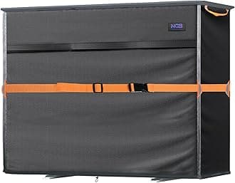 Mini Split Air Conditioner Cover for Outside Units,600D Waterproof Air Conditioner Mini Split Cover,Outdoor Rectangular Air Conditioner Covers for AC Units, Fits up to 46.4"L x 19.3"W x 34.2"H.