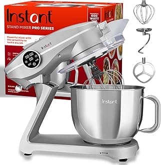 Stand Mixer Pro,600W 10-Speed Electric Mixer with Digital Interface,7.4-Qt Stainless Steel Bowl,From the Makers of Instant Pot,Dishwasher Safe Whisk,Dough Hook and Mixing Paddle,Silver