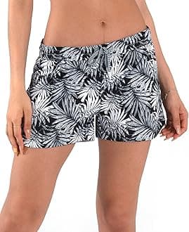 Womens Swim Shorts UPF50+ Board Shorts Quick Dry Beach Shorts Drawstring Sports Summer Bottom