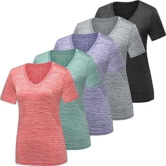 Workout Shirts for Women, Moisture Wicking Quick Dry Active Athletic Women's Gym Performance T Shirts