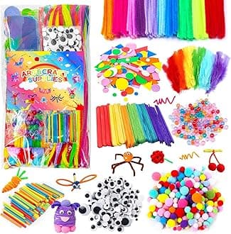 Itopstar Arts and Crafts Supplies Kit Craft Set for Kids-Art Supplies Kids Art Supplies for Preschool, Homeschool and Kindergarten DIY Crafting Projects