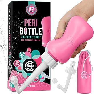 Cynpel Portable Bidet Bottle - Portable Bidet Sprayer for Travel - Post Partum Essentials - 350ml Peri Bottle Postpartum Care - Hand Held Spray for Women Baby - Perineal Wash