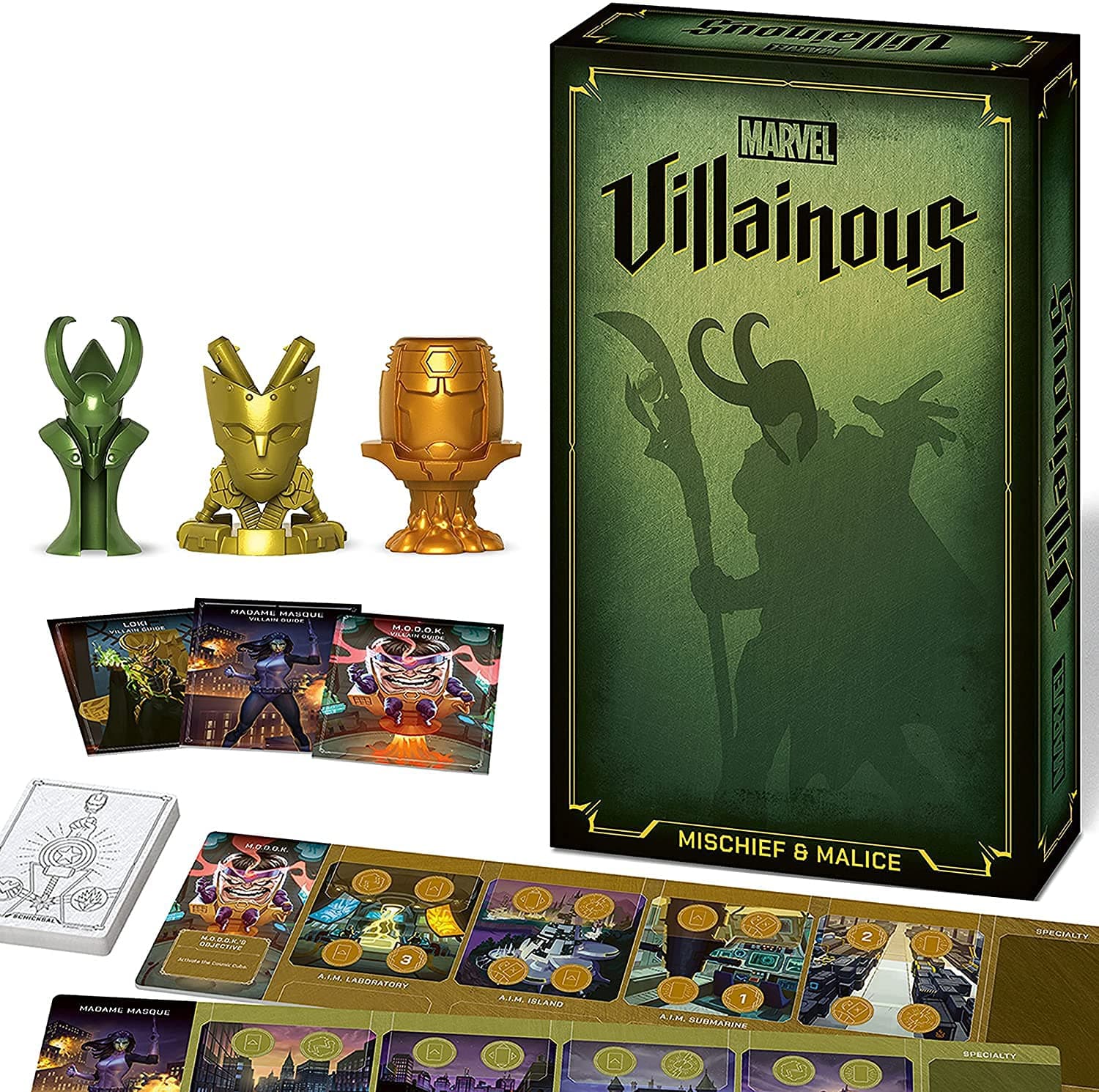 Marvel Villainous Mischief & Malice - Immersive Strategy Board Game for Adults and Kids Age 12 Years Up - 2 to 3 Players - Can Be Played As Stand-Alone or Expansion