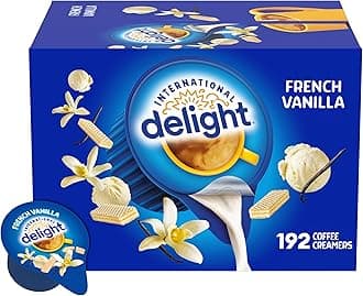 French Vanilla, Single-Serve Coffee Creamers, 192 Count (Pack of 1), Shelf Stable Non-Dairy Flavored Coffee Creamer, Great for Home Use, Offices, Parties or Group Events