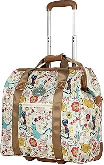 Design Pattern Carry on Bag Wheeled Cabin Tote (Playful Gray)