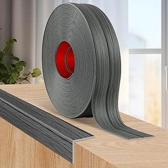 Flexible Wall Corner Protector Moulding Trim Peel and Stick Wall Corner Guards Edge Protector Self Adhesive Molding Trim Strip for Edge Ceiling (Deep Gray Wood Grain, 1.6 in x 20 Ft)