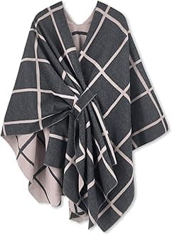 Moss Rose Women's Shawl Wrap Poncho Ruana Cape Open Front Cardigan Shawls for Spring Fall Winter