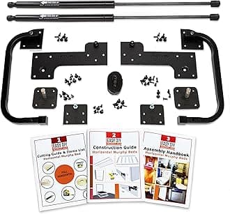 Full Size DIY Murphy Bed Hardware Kit – Horizontal Wall Bed for Space-Saving - Budget-Friendly DIY Setup -Made in USA -Hide Away Design with Full Murphy Bed Hardware - Bed Lift Mechanism - Pull Down