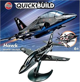 Quick Build Hawk Aircraft Model Kit, Multi Color