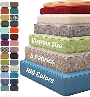 Custom Bench Cushion - Personalized Size Indoor Window Seat Cushion, Outdoor Patio Porch Swing Cushion, Bench Pad Cushion, Custom Size/Color/Fabric/Technique