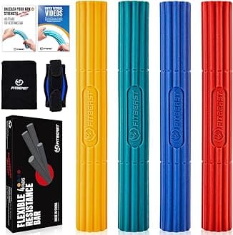 FitBeastFitness Resistance Bar for Physical Therapy & Enhanced Grip Strength – Ideal for Tendonitis Relief, Forearm Rehab, and Muscle Recovery – Tennis Elbow, Golfer's Elbow Pain Relief Hand Exerciser Bars