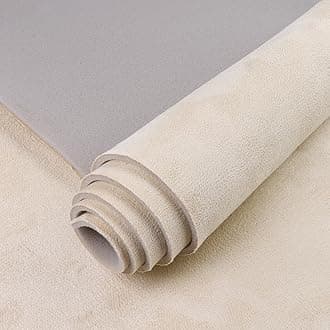 Suede Headliner Fabric with Foam Backing 60" W×54" L Auto Suede Headliner Material for Car Truck RV SUV Boat Home Roof Interior Replacement Fabric, Beige