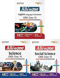 Arihant All in One Class 10 CBSE - | Science | Social Science | English Language & Lit.| - Set of 3 Books - [ORIGINAL BOOKS - TOP GRADE PAPER & PRINT] - For 2026 Exams