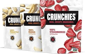 Freeze-Dried Fruit Variety Packs, 100% All Natural Crispy Fruit, Non GMO and Kosher, Resealable Freeze Dried Fruit Snack Bags, Pack of 6 (Tropical Variety Pack)