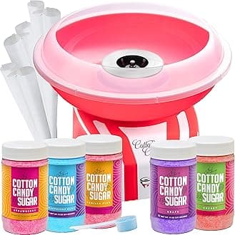 The Candery COTTON CANDY MACHINE AND FLOSS BUNDLE BRIGHT, COLORFUL STYLE SUGAR FREE CAND