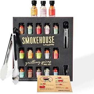Smokehouse by Thoughtfully, BBQ Grilling Gift Set with Tongs