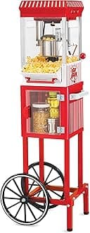 Nostalgia KPM200CART 45-Inch Tall Vintage Collection 2.5-Ounce 10-Cup Kettle Popcorn Cart