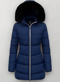 MOERDENG Women's Winter Windproof Warm Down Coats Waterproof Thicken Hooded fashions Puffer Jacket