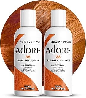 Adore Semi-Permanent Haircolor #038 Sunrise Orange 4 Ounce (118ml) (2 Pack)