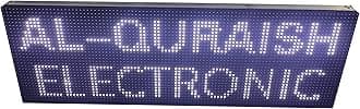 AL-QURAISH P10 Led Running/Scrolling Programable Text Message Display Board WI-FI (WHITE, 12 INCH. × 37 INCH. BOTH SIDE)