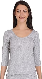 SelfcareWomen's Thermal 3/4 Sleeve Top Soft & Warm Poly Cotton Winters Wear Vest