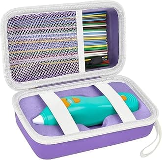 ANKHOH Organizer Case for 3Doodler Start+ Essentials 3D Pen for Kids, EVA Shell/Wrist Strap, Drop-Proof Water-Resistant, Stores for 3Doodler Pen Filament USB for Travel/Home/School (Box Only) Purple