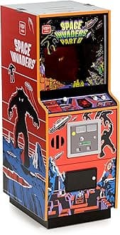 quarter arcades Numskull Space Invaders II Collector's Edition Mini - 1/4 Scale Authentic Wooden Replica, Original ROM, Rechargeable Battery & 3W Speakers for Retro Enthusiasts