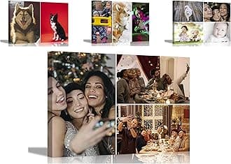 Artley Prints 3 Photos on Custom Canvas Wall Art Hanging Wall Decor Personalised Pictures Stretched and Framed Prints 51 x 35cm (20 x 14 inches)