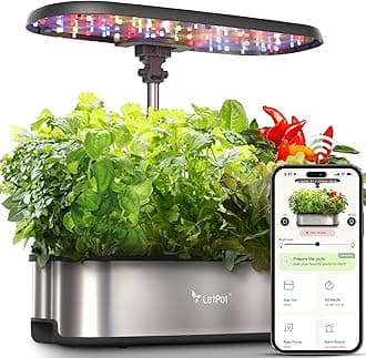 LETPOT LPH-SE Hydroponics Growing System, 12 Pods Smart Herb Garden Kit Indoor, Indoor Garden, APP & WiFi Controlled, with 24W Growing LED, 5.5L Water Tank, Pump System, Automatic Timer