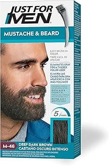 Mustache & Beard Brush-In Color Gel, Deep Dark Brown (Packaging May Vary)