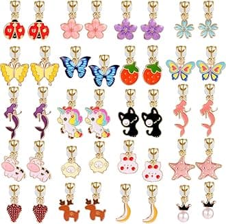 20 Pairs Clip on Earrings Pack - Cute Animal Designs, Non-Pierced for women with No Ear Holes,Cute Animal Clipon Earrings Pack