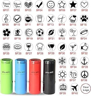 Custom Self-Inking Loyalty Card Stamp - Small Rubber Logo, Mini Coffee Card