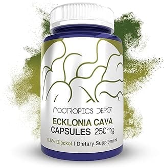 Nootropics Depot Ecklonia cava Capsules | 250mg | 0.5% Dieckol | Brown Seaweed | 60 Count