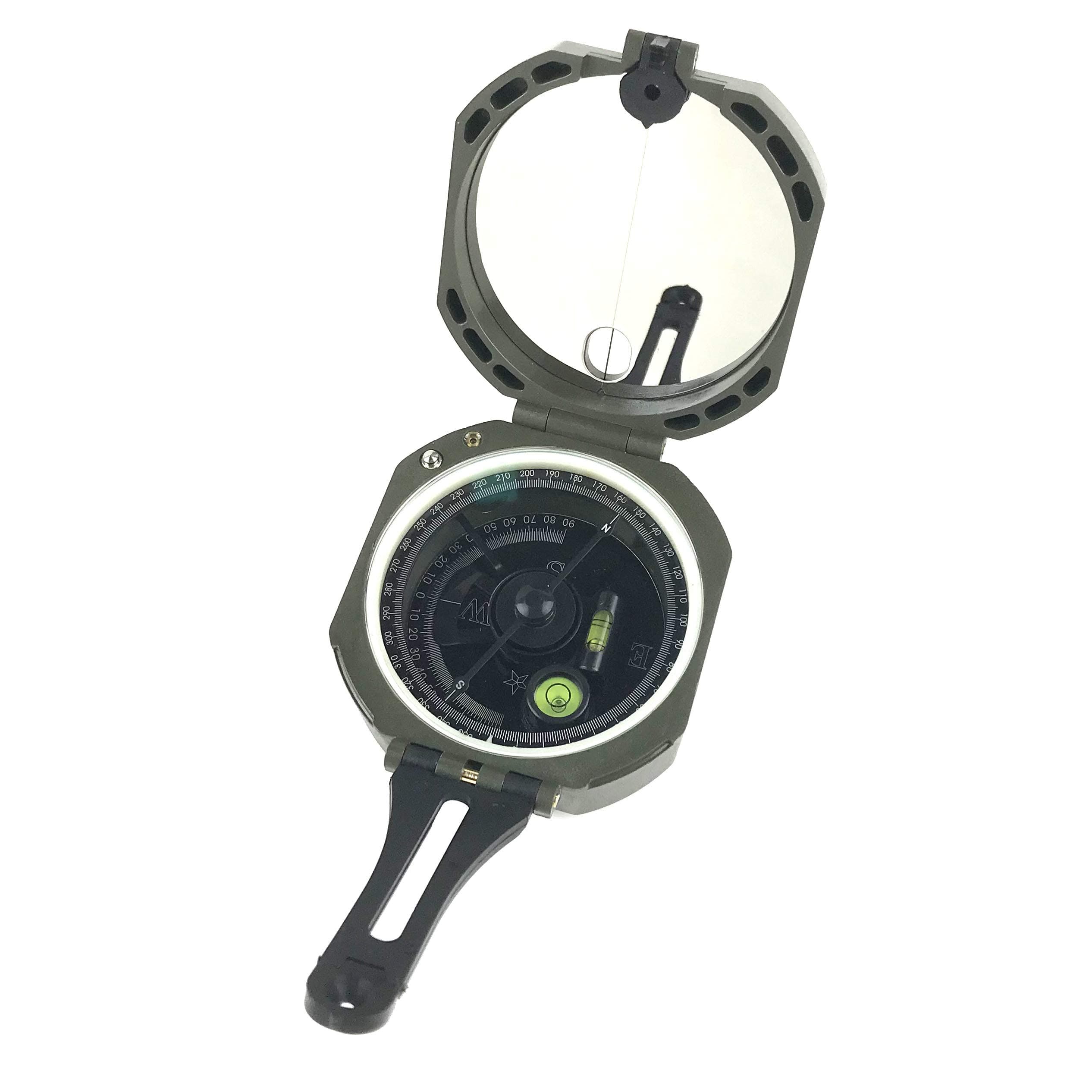 Professional Geological Compass Lensatic Military Compass, Survival Navigation Orienteering Sighting Compasses with Mirror, for Hiking Camping Outdoors