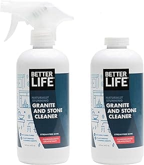 Better Life Natural Granite And Stone Cleaner Pomegranate Grapefruit 16 Ounces 16 Ounce (Pack of 2) Multi