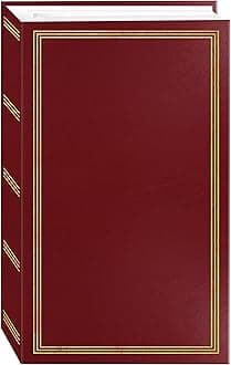 Pioneer Photo Albums STC-504 Burgundy Red Photo Album, 504 Pockets 4"x6"
